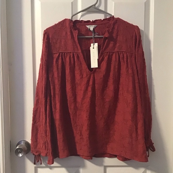 Lucky Brand Tops - NWT!  Lucky Brand Rust Lace Blouse